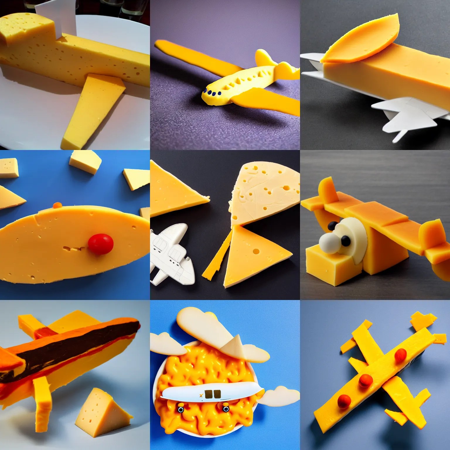 Airplane made of cheese, 4k Stable Diffusion OpenArt