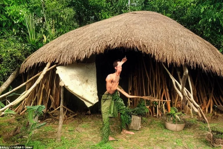 a 4 meter tall previously unknown living bipedal Stable Diffusion