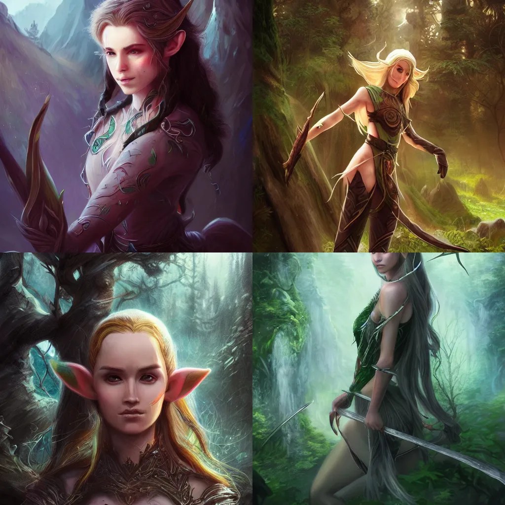 lord of the elves, leader of the elves, powerful Stable Diffusion