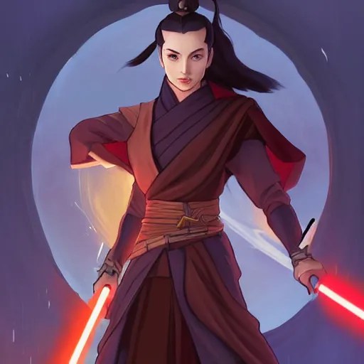 Portrait of Azula wearing Jedi robes, Legend of Korra, Stable