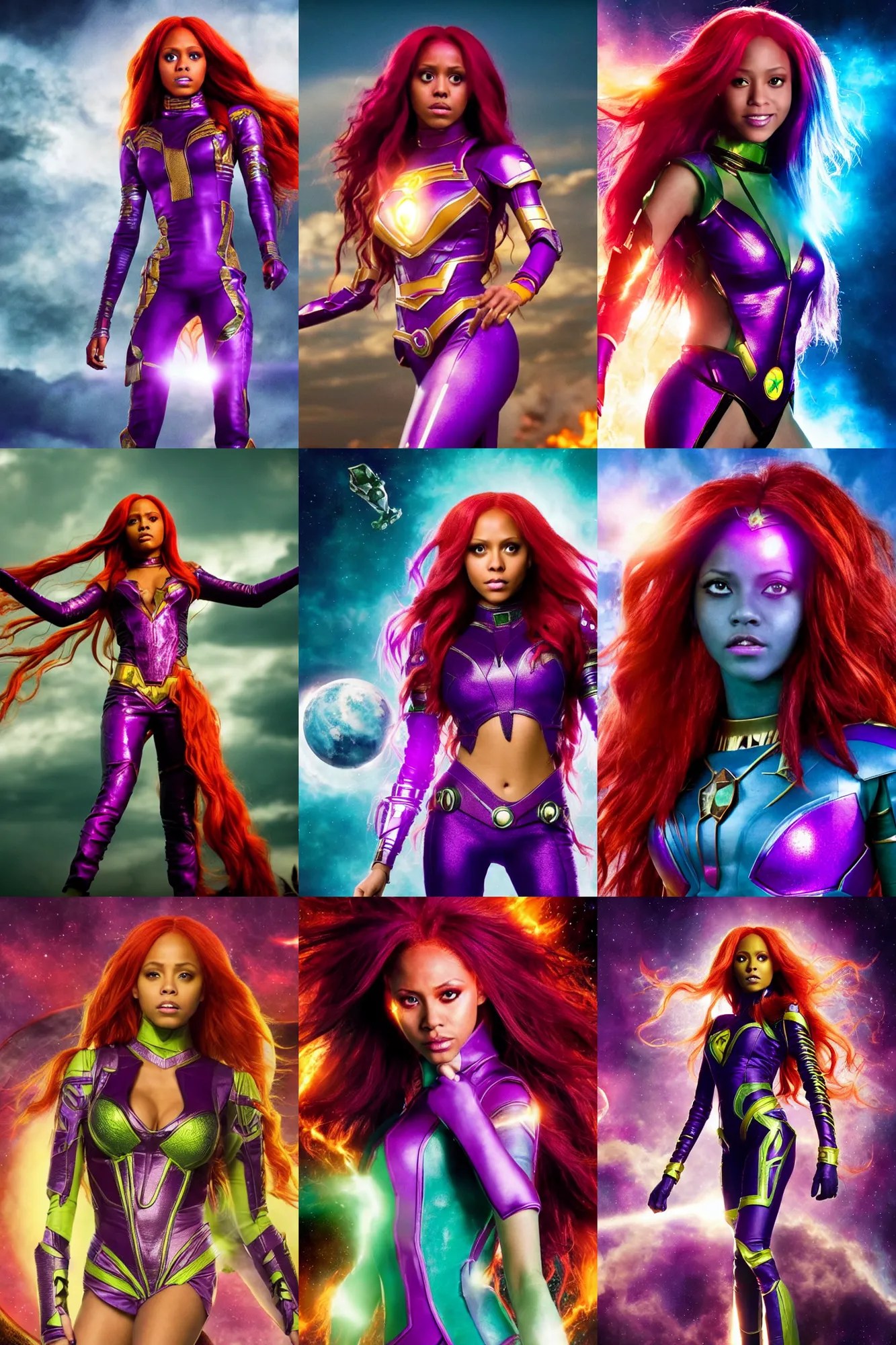 starfire from teen titans live action movie directed | Stable Diffusion | OpenArt