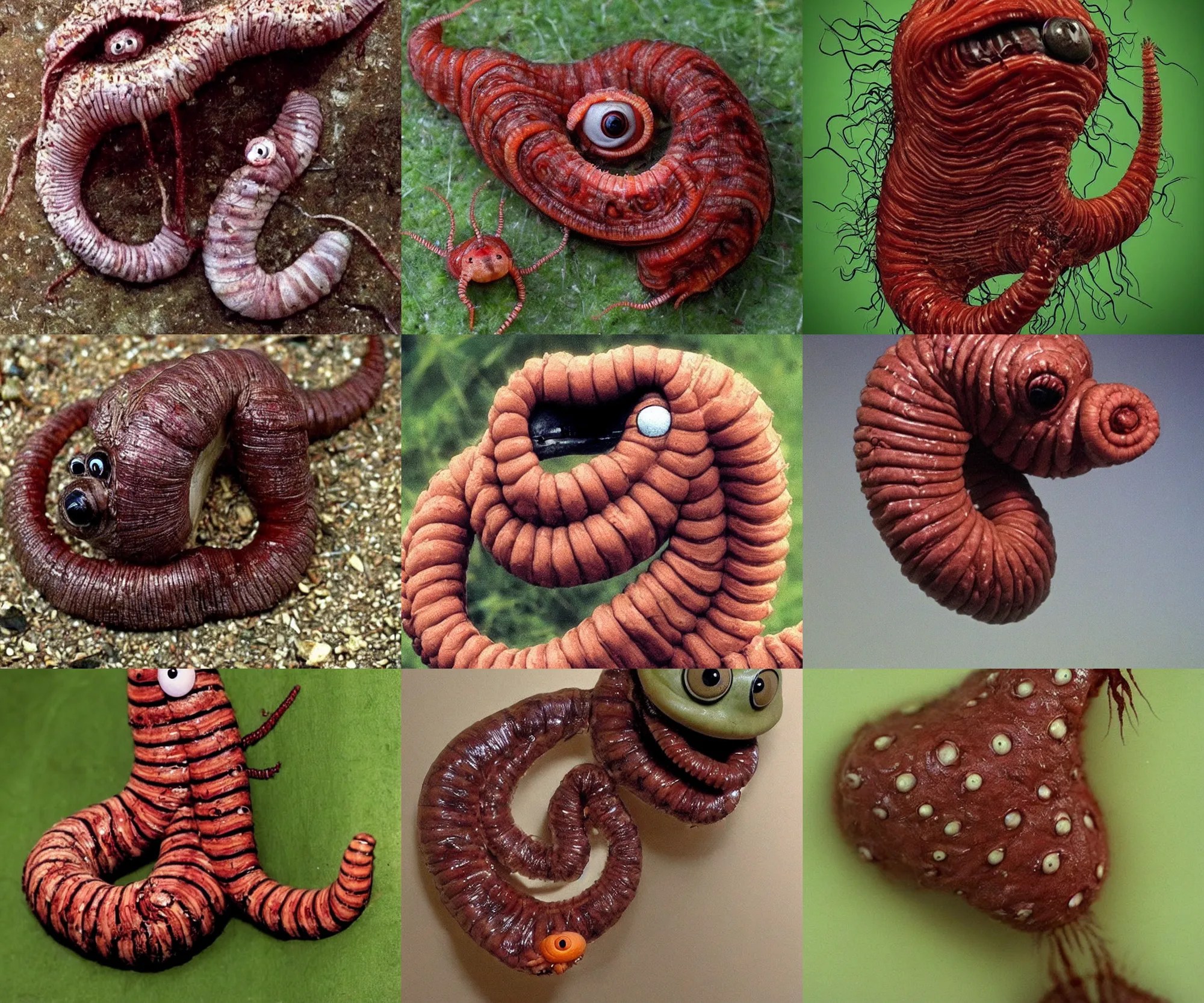 three headed centipede crawling in the living room, Stable Diffusion