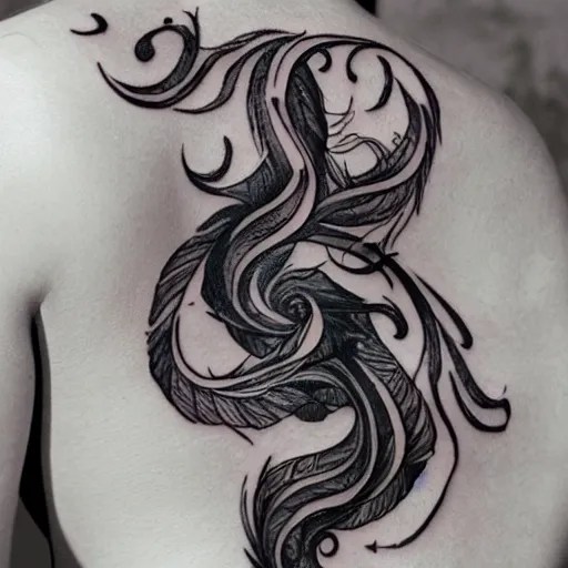 the first tattoo designed by AI Stable Diffusion