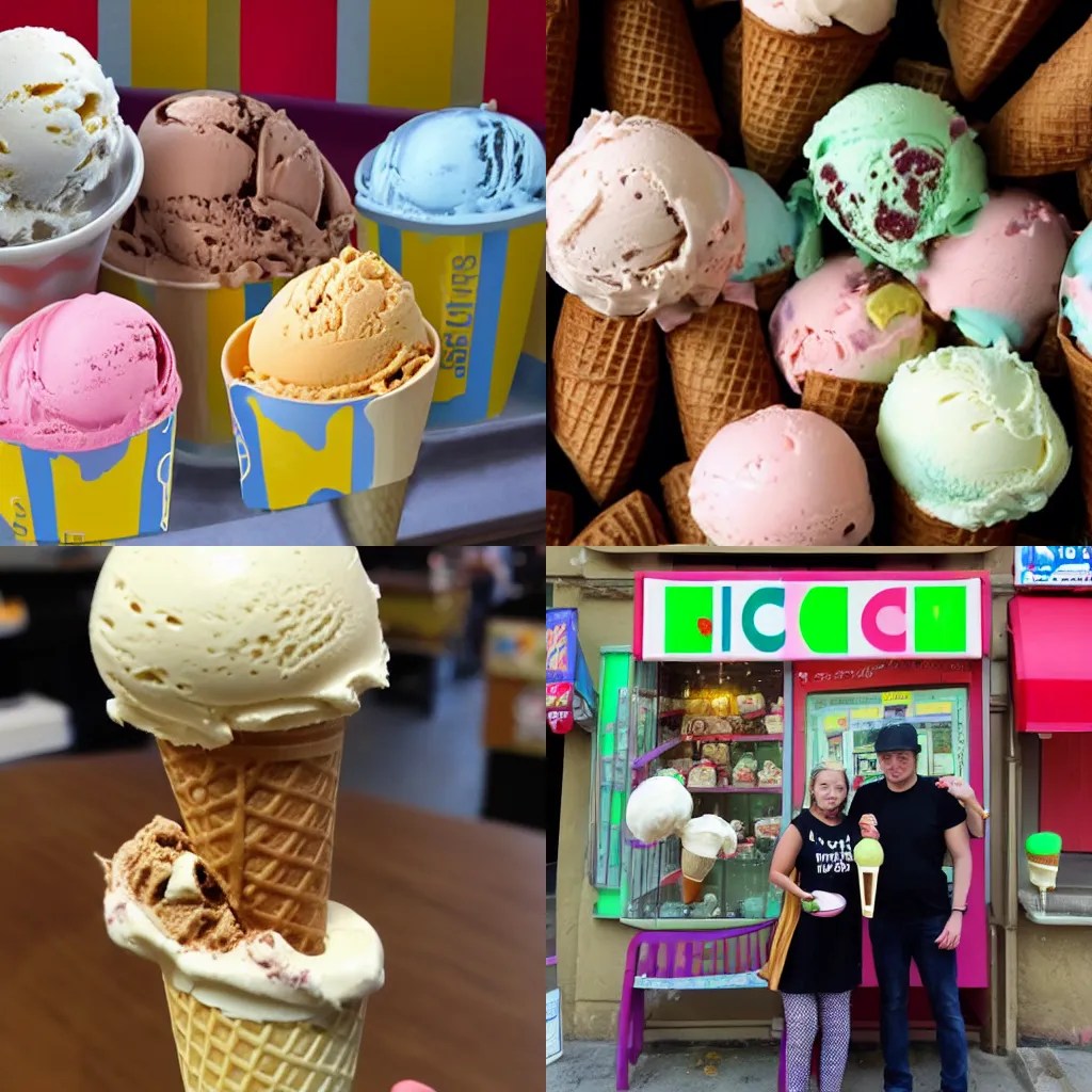 happy ice cream photo Stable Diffusion OpenArt