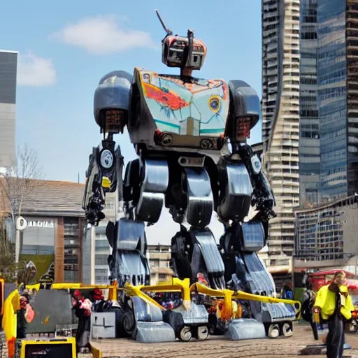 a giant robot being built Stable Diffusion