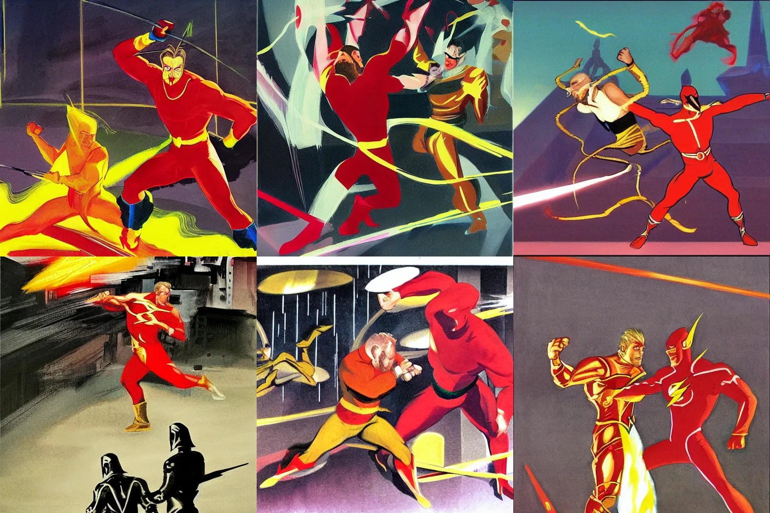 flash gordon fighting ming in the crystal city, Stable Diffusion