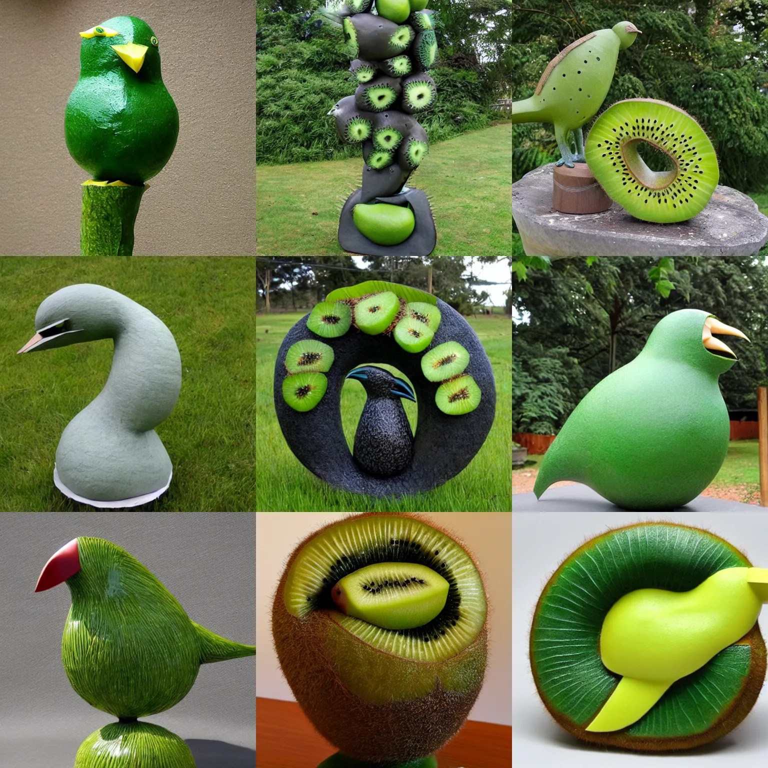 kiwi bird sculpture made of kiwifruit Stable Diffusion OpenArt