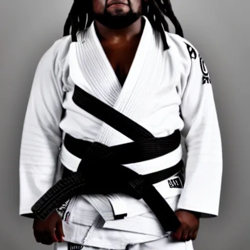 overweight black jiu jitsu practitioner with Stable Diffusion OpenArt