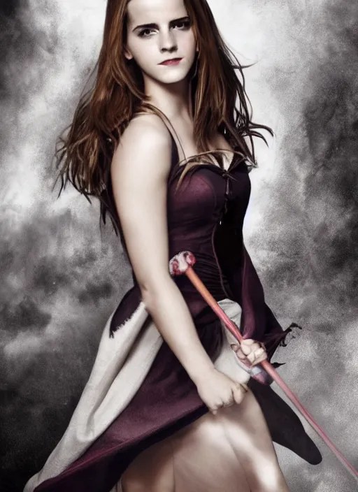 seductive emma watson as sexy evil hermione granger, | Stable Diffusion