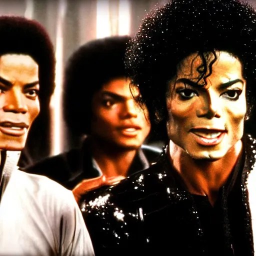 michael jackson talking to the jacksons 5 afro michael Stable Diffusion