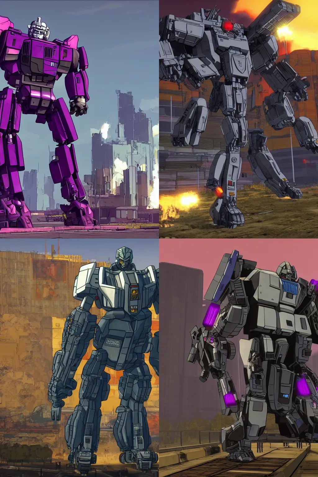 screen grab of G1 Megatron in Transformers Devastation Stable