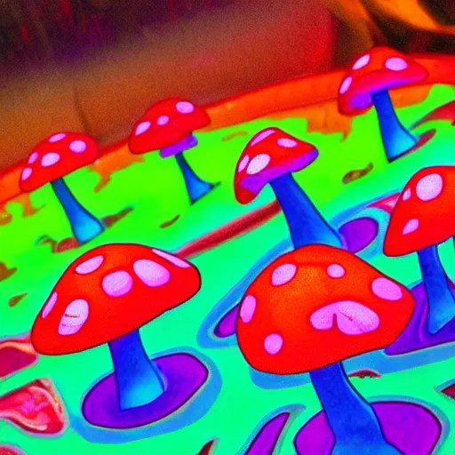 tripping on Psychedelic Mushrooms in Las Vegas Stable Diffusion OpenArt