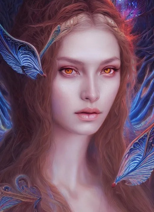 masterpiece painting of beautiful elven girl portrait Stable