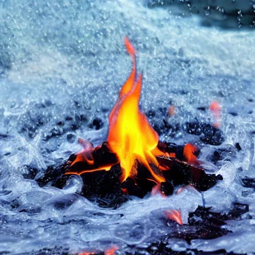 a fire made of water Stable Diffusion OpenArt