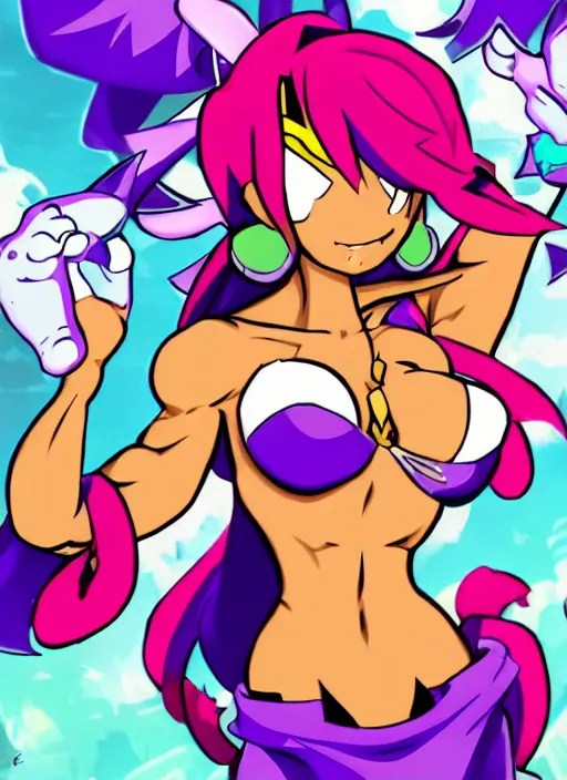 shantae in the style of kentaro yabuki Stable Diffusion