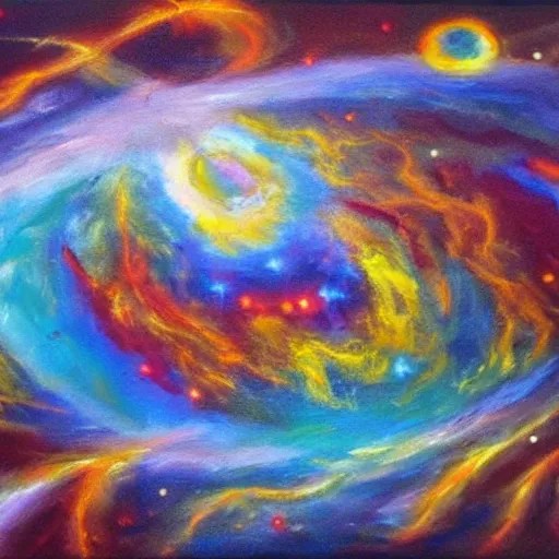 oil painting of universe, cosmic, electricity Stable Diffusion OpenArt