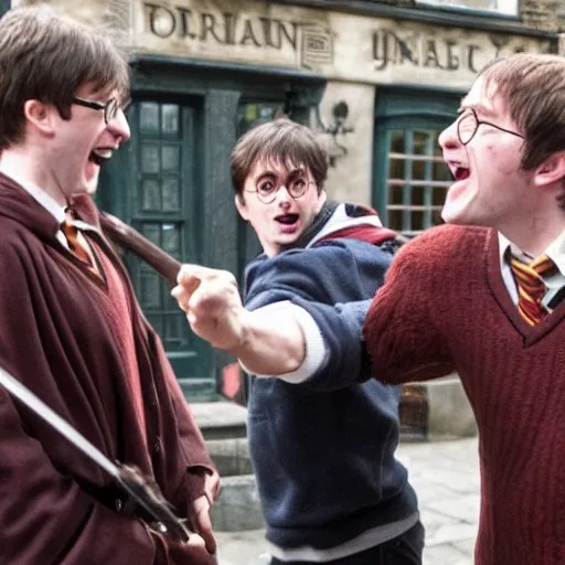 harry potter gets into a fight at the pub Stable Diffusion