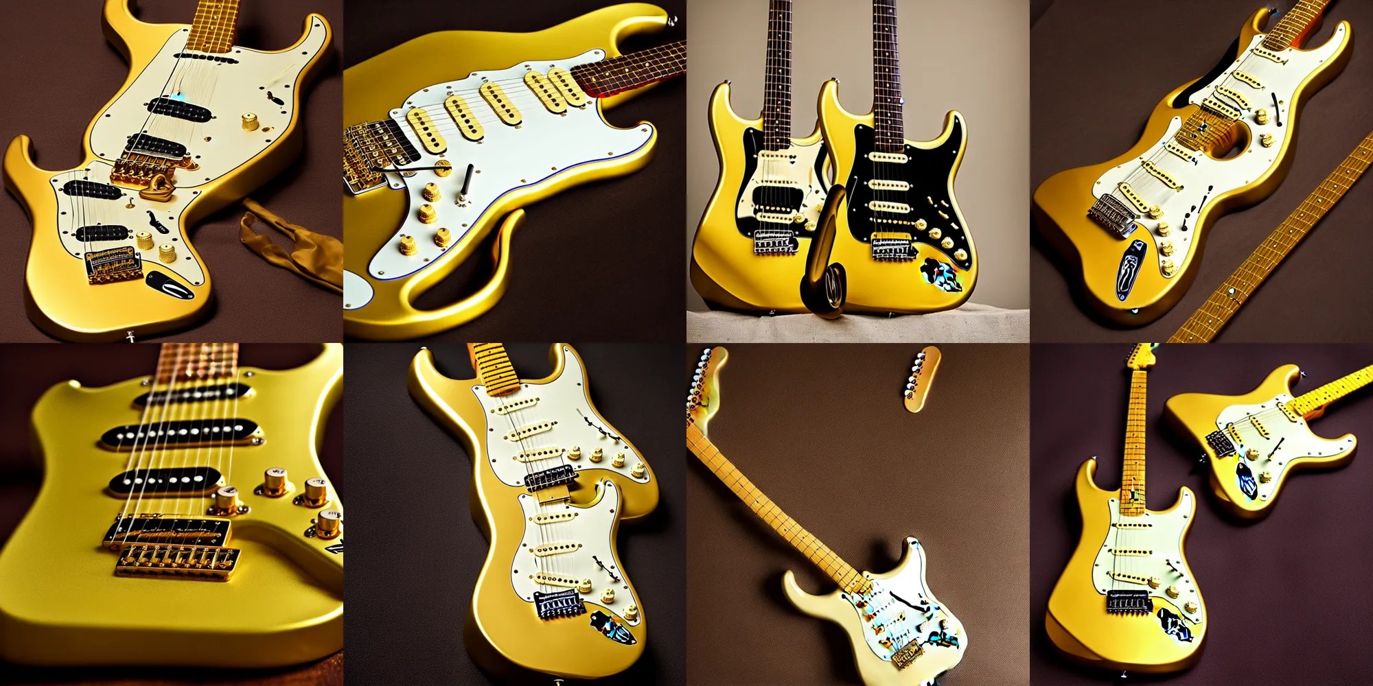 “fender Stratocaster made from solid gold, Stable Diffusion OpenArt