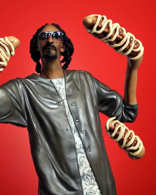 sculpture of snoop dogg made of hotdogs Stable Diffusion OpenArt