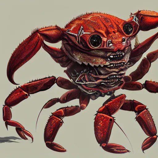 a detailed illustration of a crab monster, art Stable Diffusion OpenArt