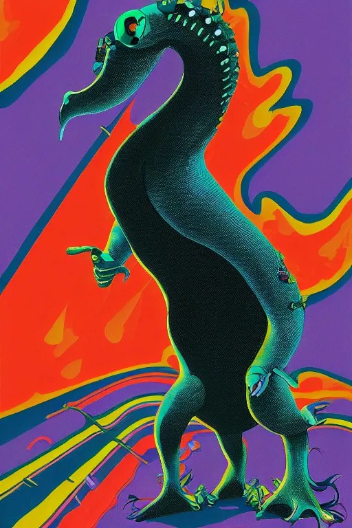 bajadasaurus black earth guard, art by vaughn bode, Stable Diffusion