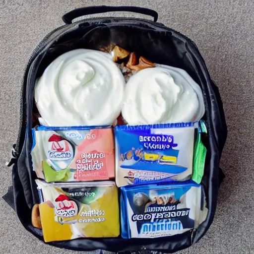 a backpack full of yoghurt Stable Diffusion OpenArt