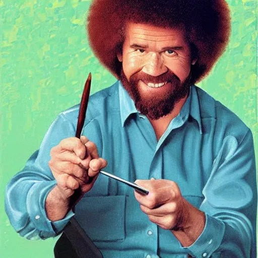 bob ross painting with a knife Stable Diffusion OpenArt