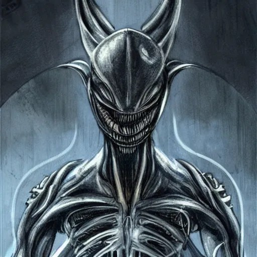 concept art, new xenomorph design cat like prometheus Stable