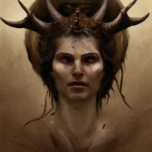 the horned god, artwork by Greg Rutkowski, epic Stable Diffusion