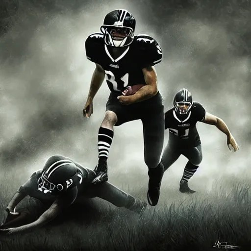 a dark fantasy illustration of an NFL game Stable Diffusion OpenArt
