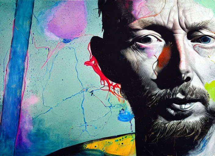 portrait of thom yorke, by vincent lefevre and hernan Stable