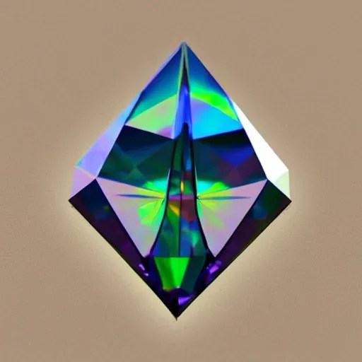 low poly iridescent transparent diamond, prism Stable Diffusion OpenArt