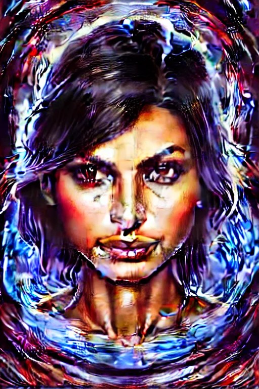 a beautiful Morena Baccarin with long dark hair, going Stable