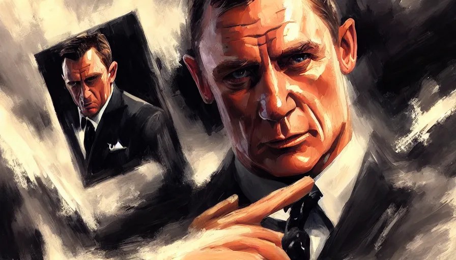 concept art of james bond, cinematic shot, oil Stable Diffusion OpenArt