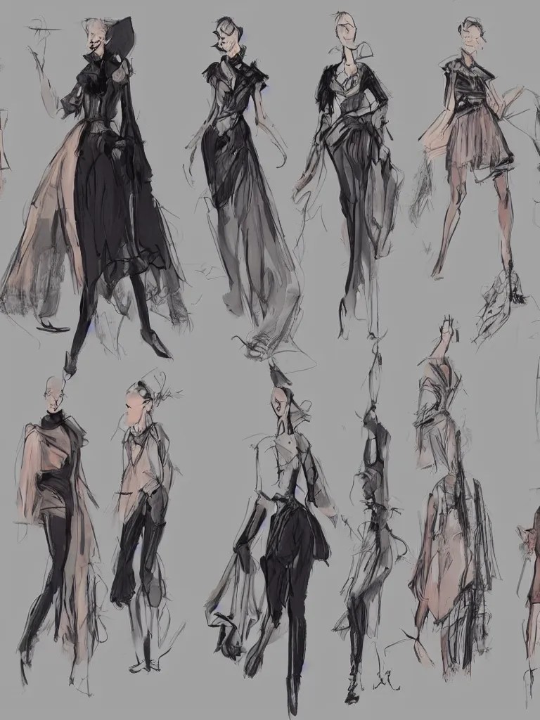 fashion show by disney concept artists, blunt borders, Stable