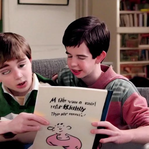 greg heffley trying to help rowley, jeff kinney Stable Diffusion