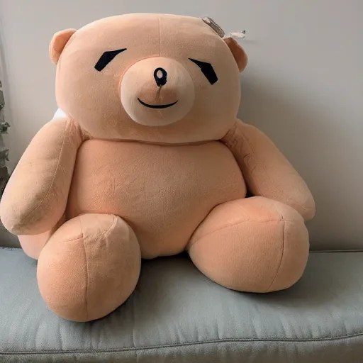 Overstuffed plushy, fat stuffed animal bursting at the Stable