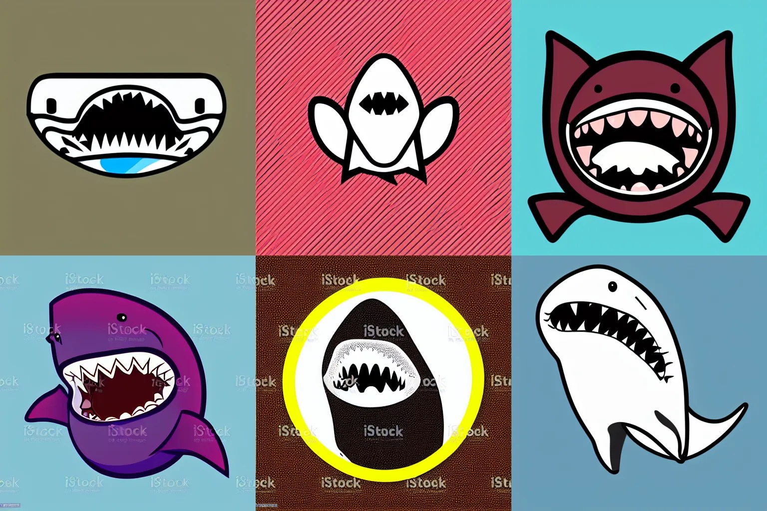 an icon for a shark dating app, vector art Stable Diffusion OpenArt