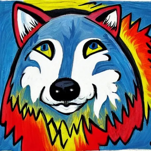 retarded wolf, expressionism Stable Diffusion OpenArt