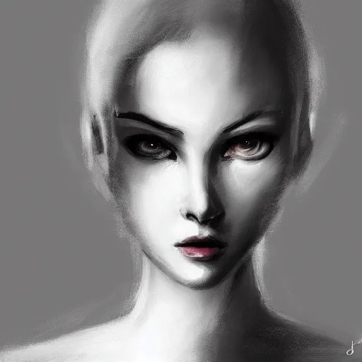 soft android concept art oil painting, black and Stable Diffusion