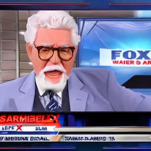 colonel sanders presenting the weather on fox news Stable Diffusion OpenArt