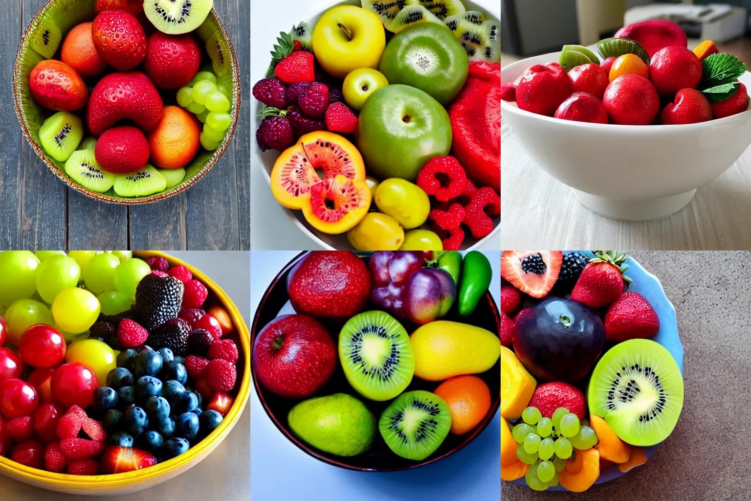 extremely delicious fruit bowl, very shiny, very Stable Diffusion
