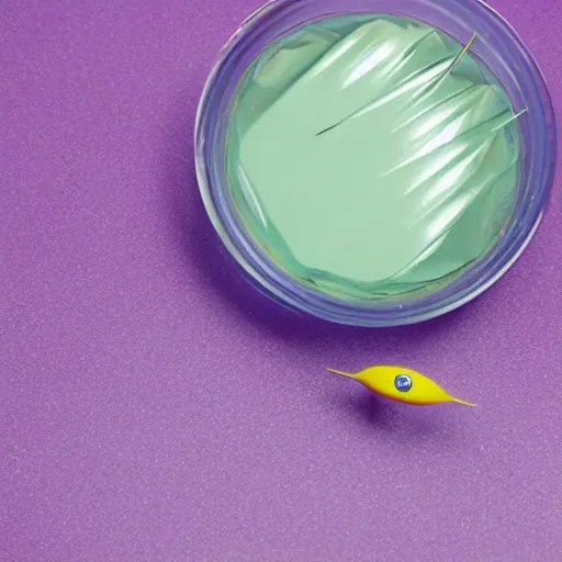 photo of a sewing needle stuck in jello Stable Diffusion