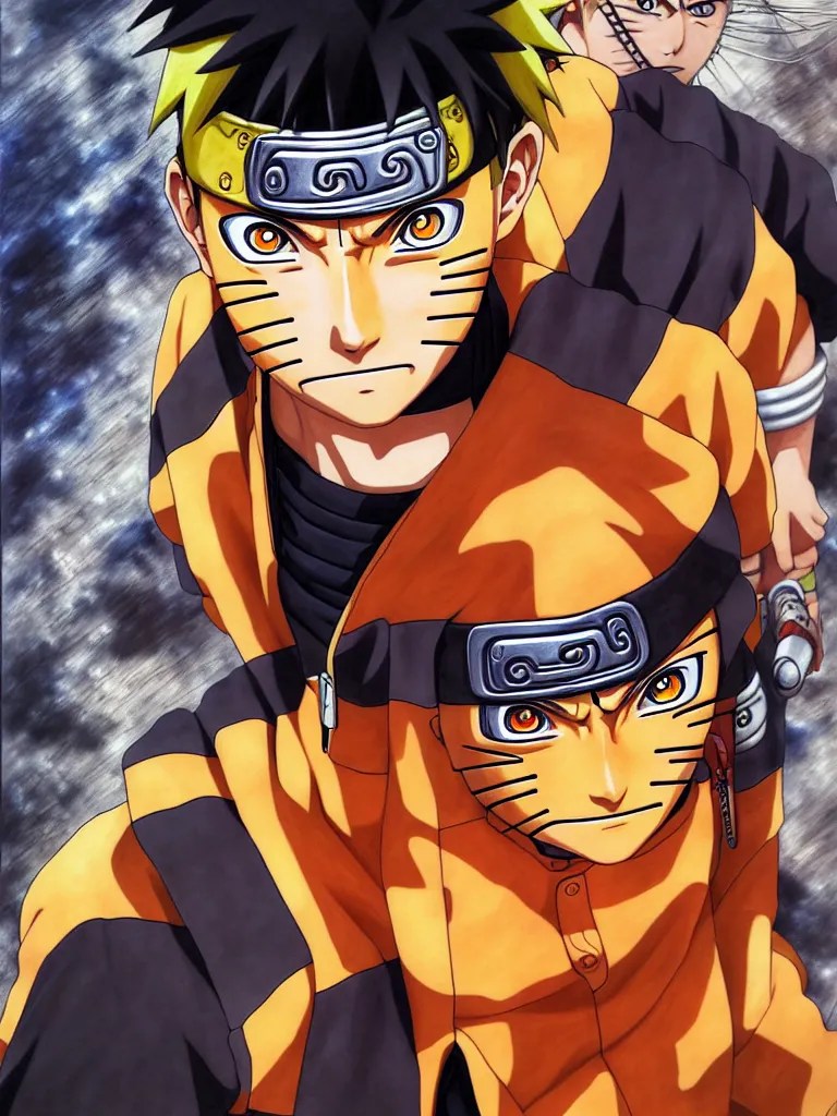 Naruto character portrait drawn by Katsuhiro Otomo, Stable Diffusion