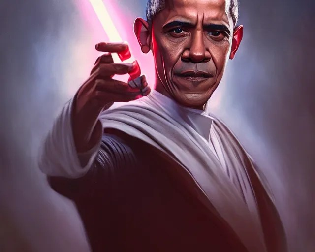 5 5 mm portrait photo of barack obama as mace windu. Stable Diffusion