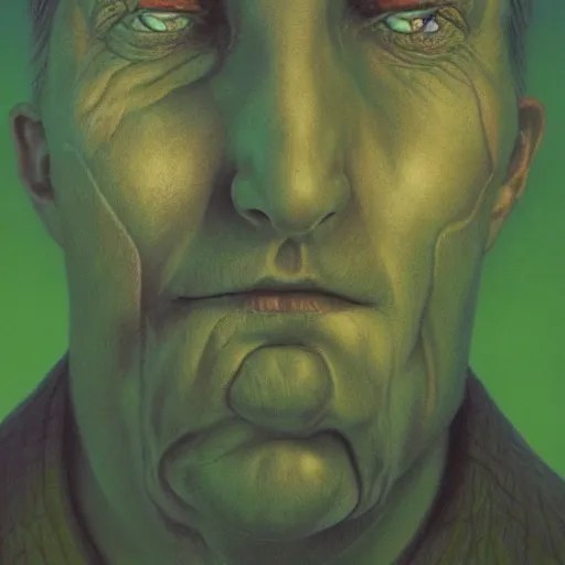 Swiss Cheese Man portrait, dark fantasy, green Stable Diffusion OpenArt