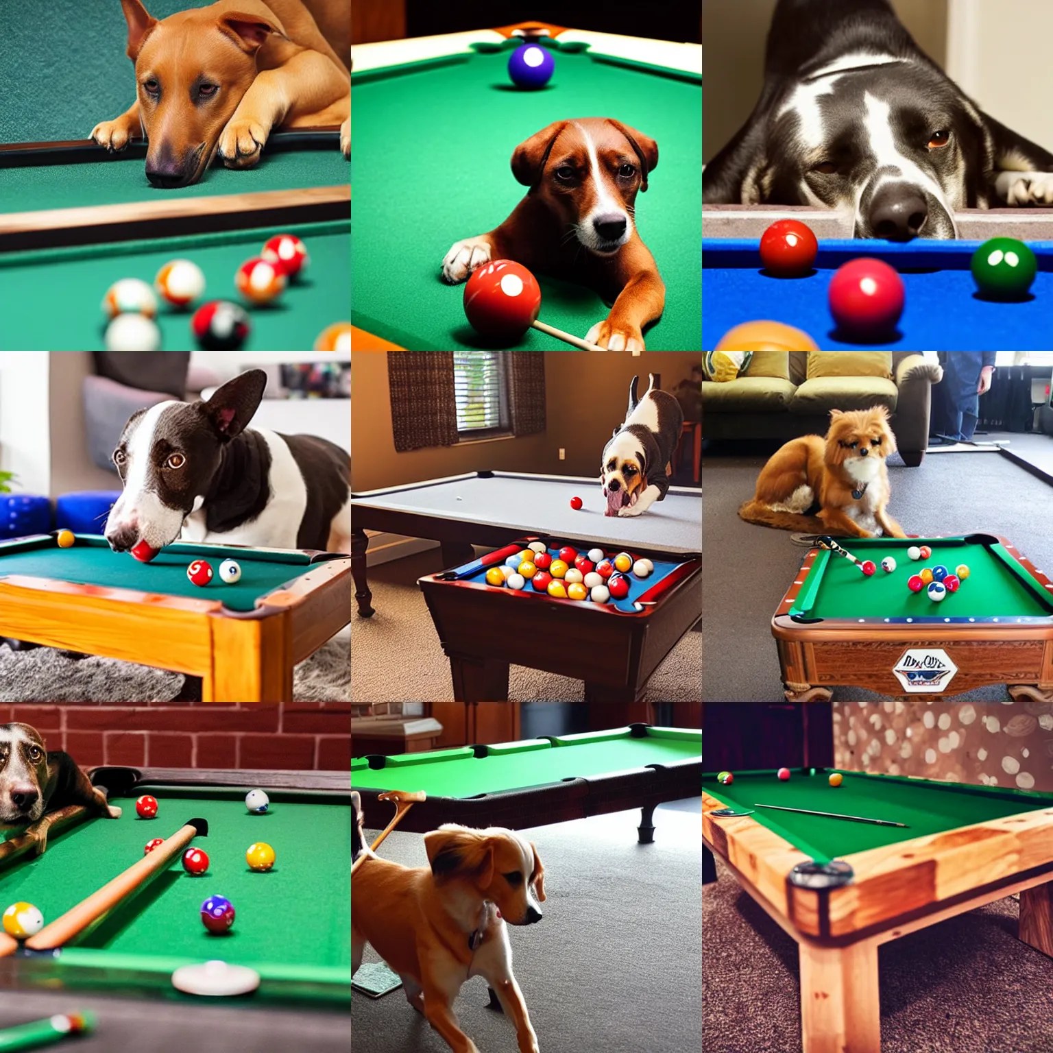 dog playing pool Stable Diffusion OpenArt