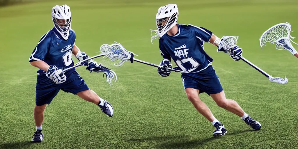 lacrosse player, soccer field, cascade helmet, Stable Diffusion OpenArt
