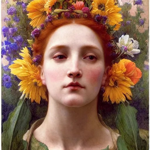 queen of flowers, by annie swynnerton and charlie Stable Diffusion