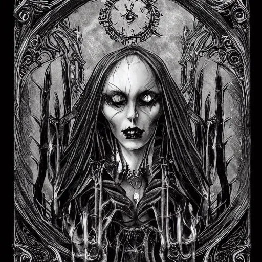 a black, gothic the cover art for dark funerals the Stable Diffusion
